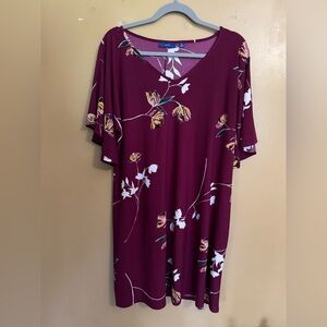 Apt. 9 Burgundy Floral Dress